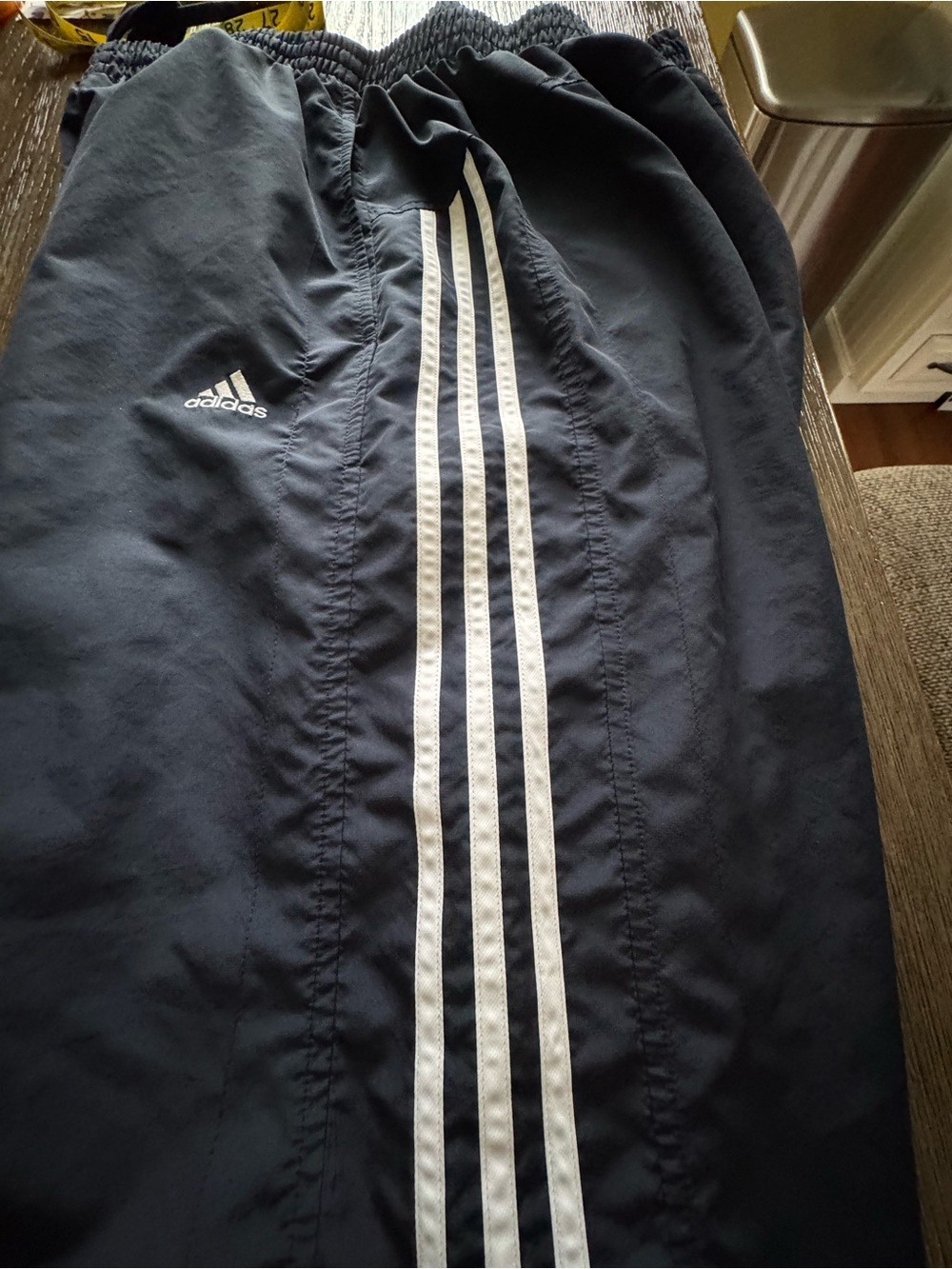 adidas navy blue wind pants - XL